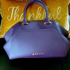 Egg plant Delta Airline purse